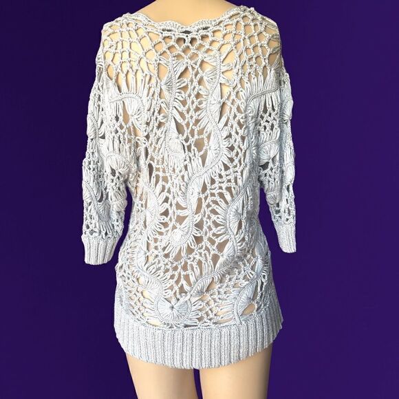 Crochet gray sweater   - Picture 2 of 5